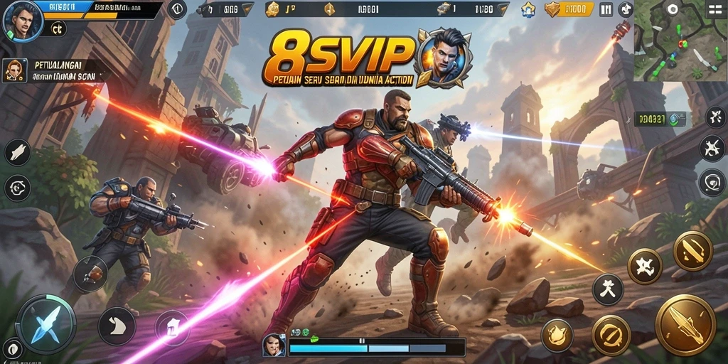 Tangkapan layar gameplay <strong>8SVIP</strong> menunjukkan aksi seru yang mendebarkan.