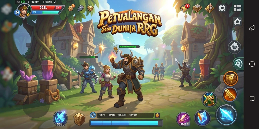Gameplay seru dan mendebarkan dalam dunia RPG 99SL.