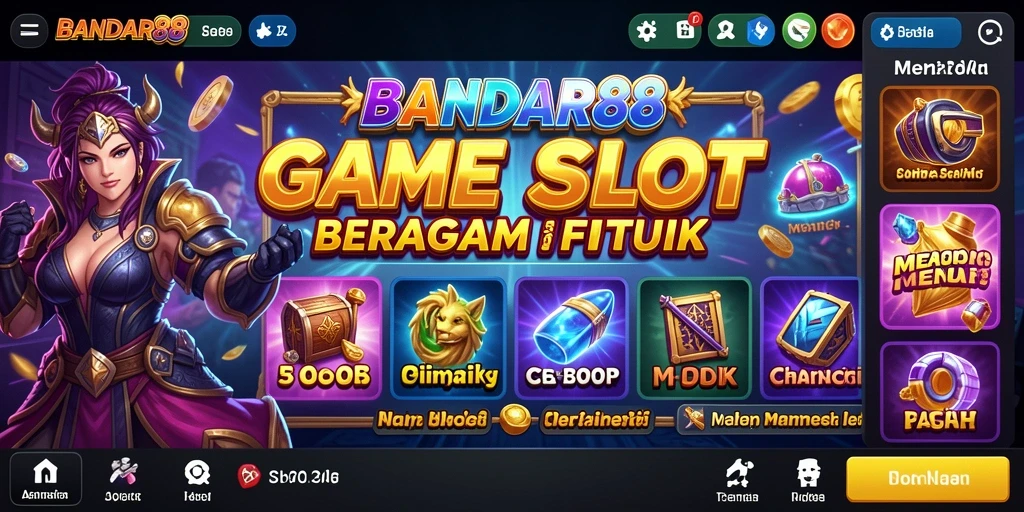 Screenshot gameplay BANDAR88 yang menunjukkan kemenangan besar dan fitur menarik.