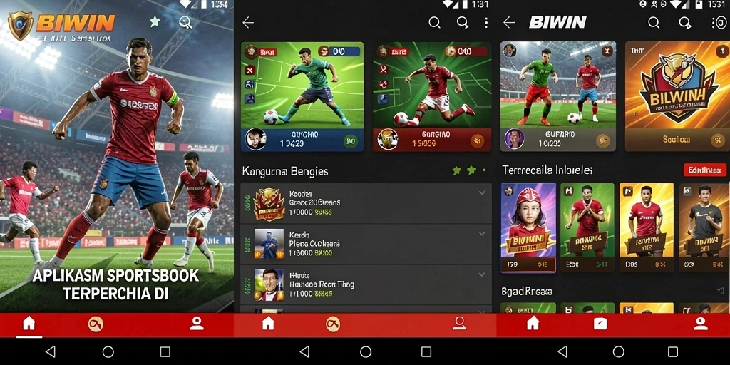 Screenshot utama BIWIN menampilkan fitur taruhan yang menarik.