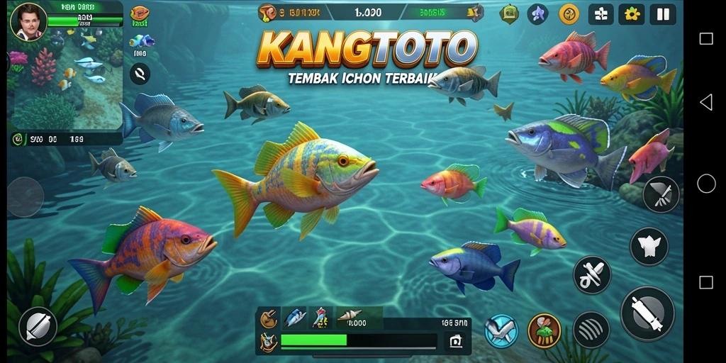 Tangkapan ikan yang seru dalam gameplay KANGTOTO.