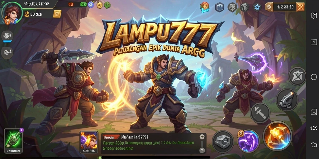 Screenshot dari gameplay LAMPU777 yang penuh aksi ARPG.