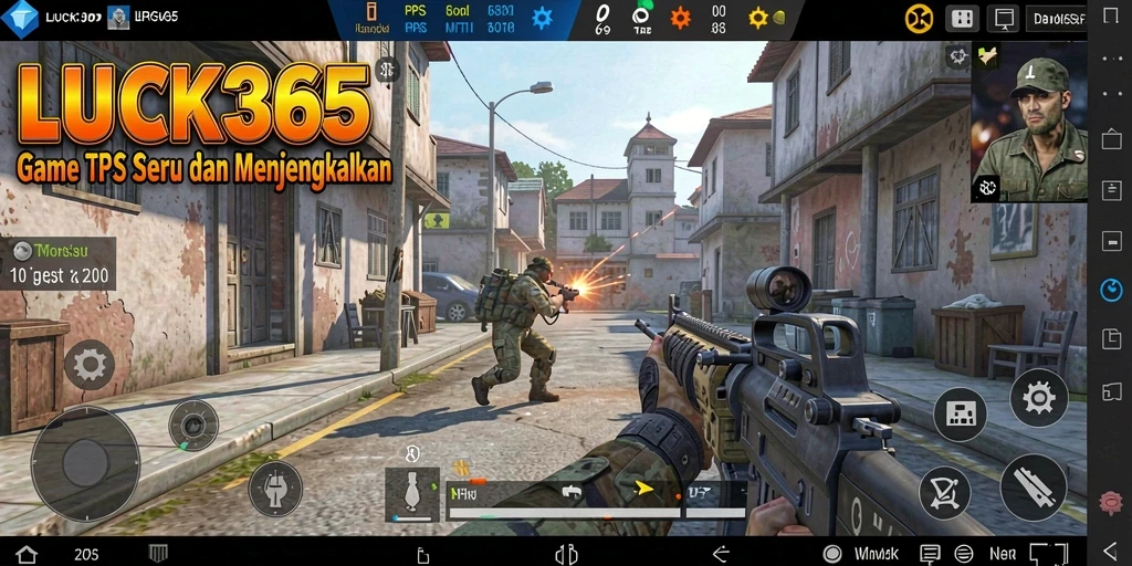 Tampilan menarik dari gameplay seru LUCK365 dalam aksi TPS.