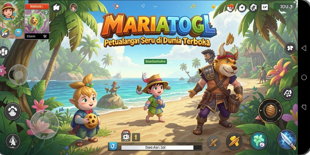 Gameplay menarik di dunia terbuka MARIATOGL yang penuh petualangan.