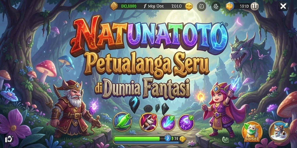 Gameplay NATUNATOTO menampilkan karakter menjelajahi dunia petualangan yang menakjubkan.