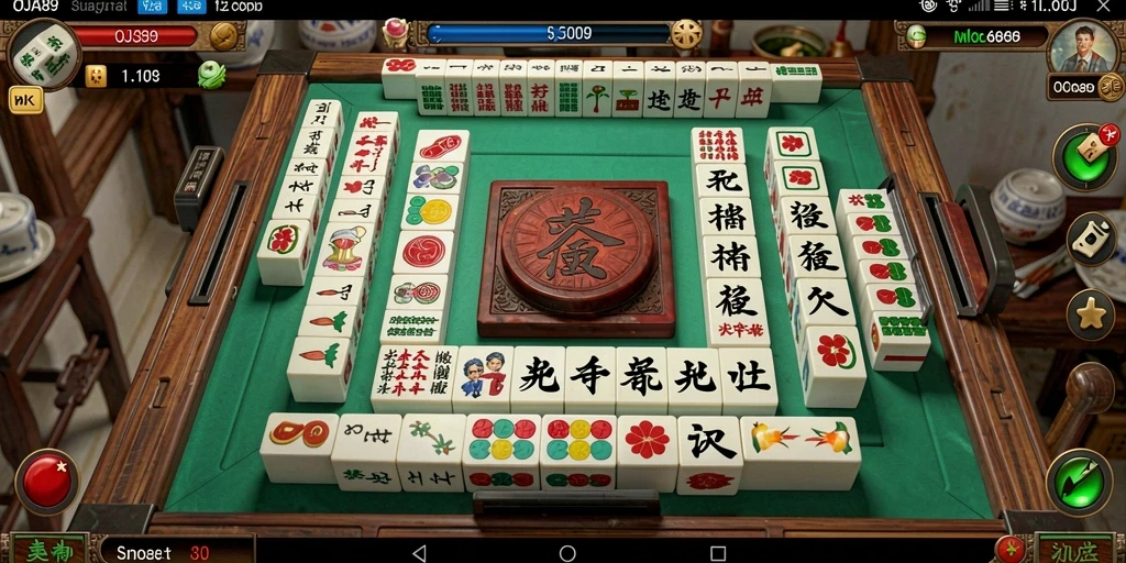 Tampilan gameplay OJA89 dengan elemen Mahjong yang menarik.