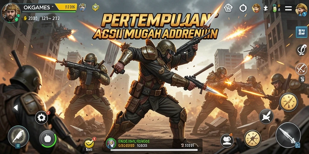 Tangkapan layar menampilkan aksi seru dan grafik menawan dari OKGAMES.