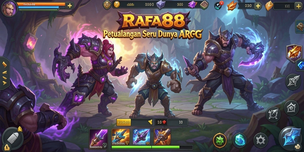 Tampilan aksi gameplay seru di RAFA88 dengan karakter menarik.