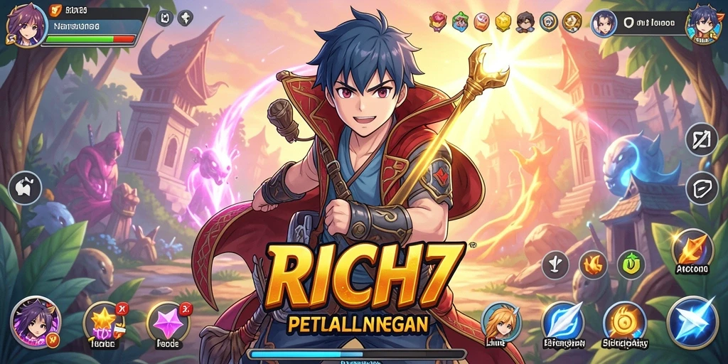 Screenshot RICH7 menampilkan petualangan seru dalam dunia Anime.