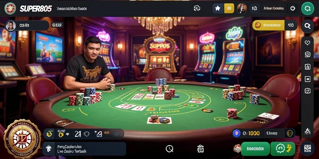 Tampilan gameplay langsung dari SUPER805 yang memukau dan interaktif.