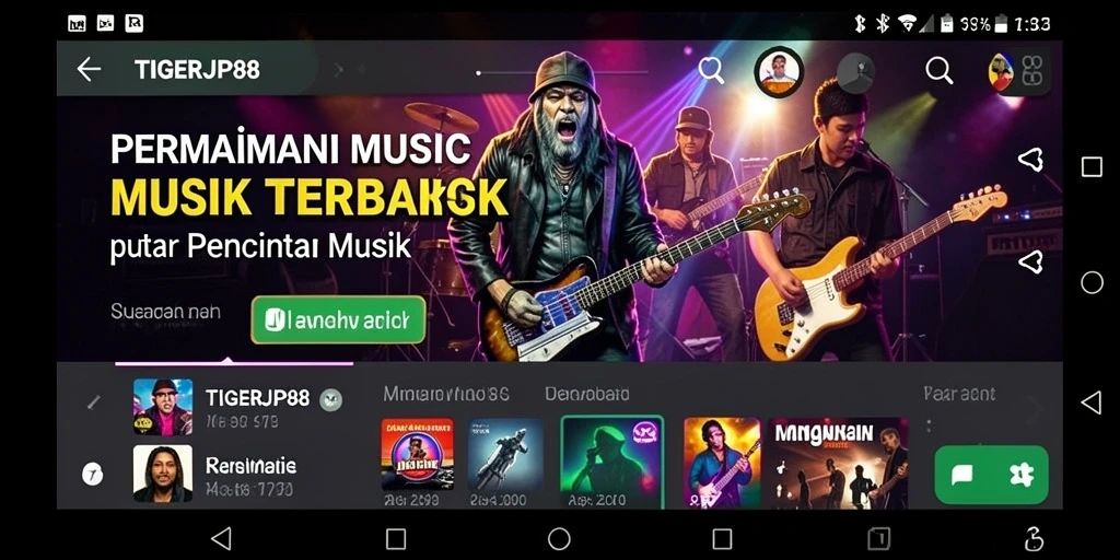 TIGERJP88 menunjukkan gameplay yang seru dan interaktif dalam musik.