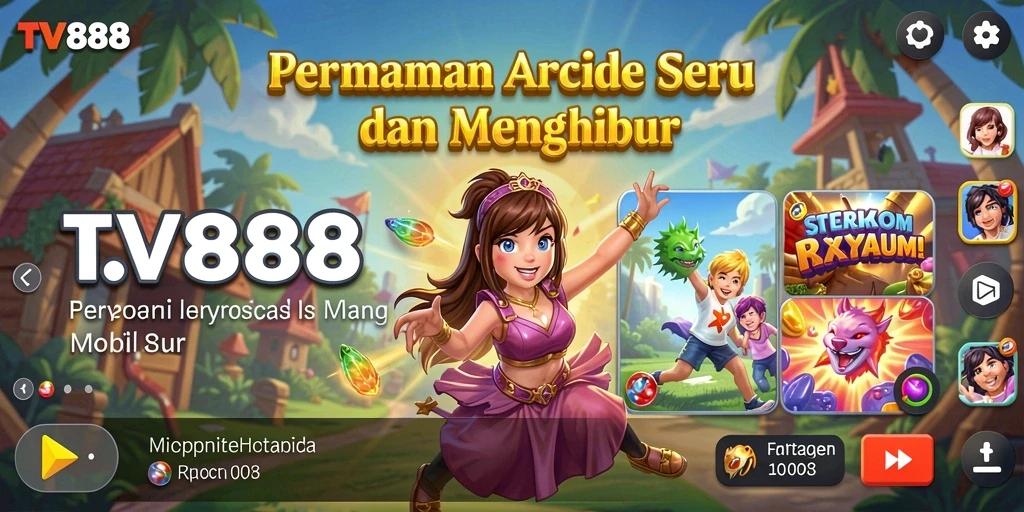 Screenshot gameplay TV888 menampilkan aksi seru dan tantangan Arcade.