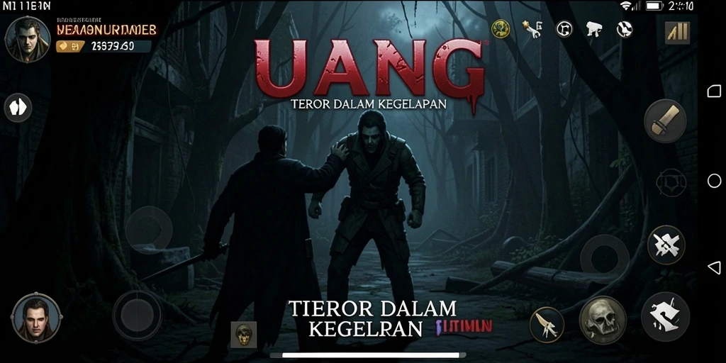 Gameplay UANG yang menegangkan dengan atmosfer horor yang kental.