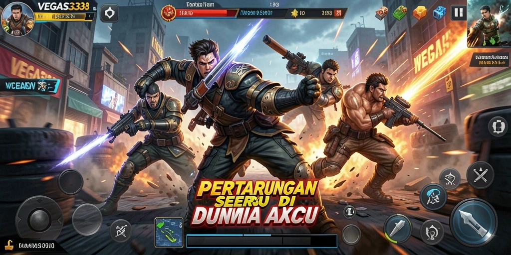 Tampilan gameplay seru VEGAS338 dengan aksi mendebarkan.