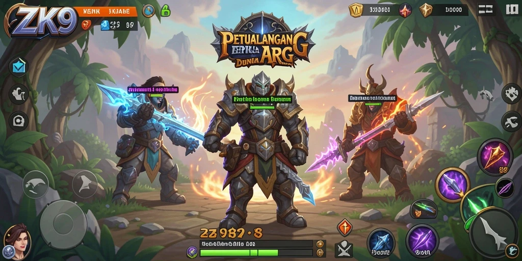 Visual gameplay <strong>ZK9</strong> menampilkan aksi ARPG yang mendebarkan.